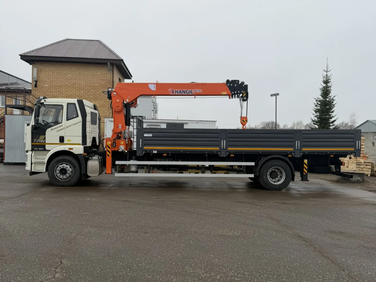 БОРТОВОЙ FAW CA1180 С КМУ HANGIL 756